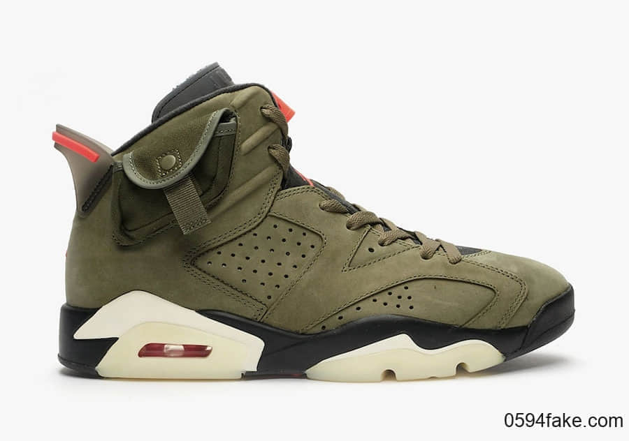 Travis Scott x Air Jordan 6“ Medium Olive”将于10月12日发售!全家族尺码都有!