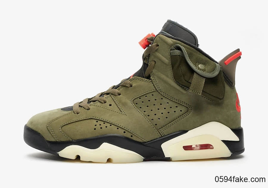 Travis Scott x Air Jordan 6“ Medium Olive”将于10月12日发售!全家族尺码都有!