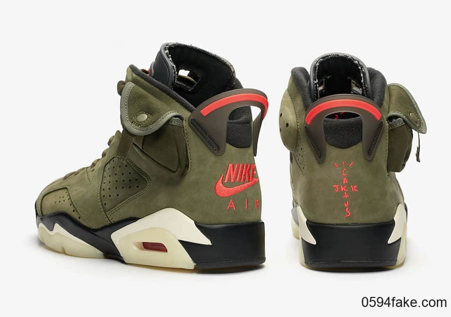 Travis Scott x Air Jordan 6“ Medium Olive”将于10月12日发售!全家族尺码都有!