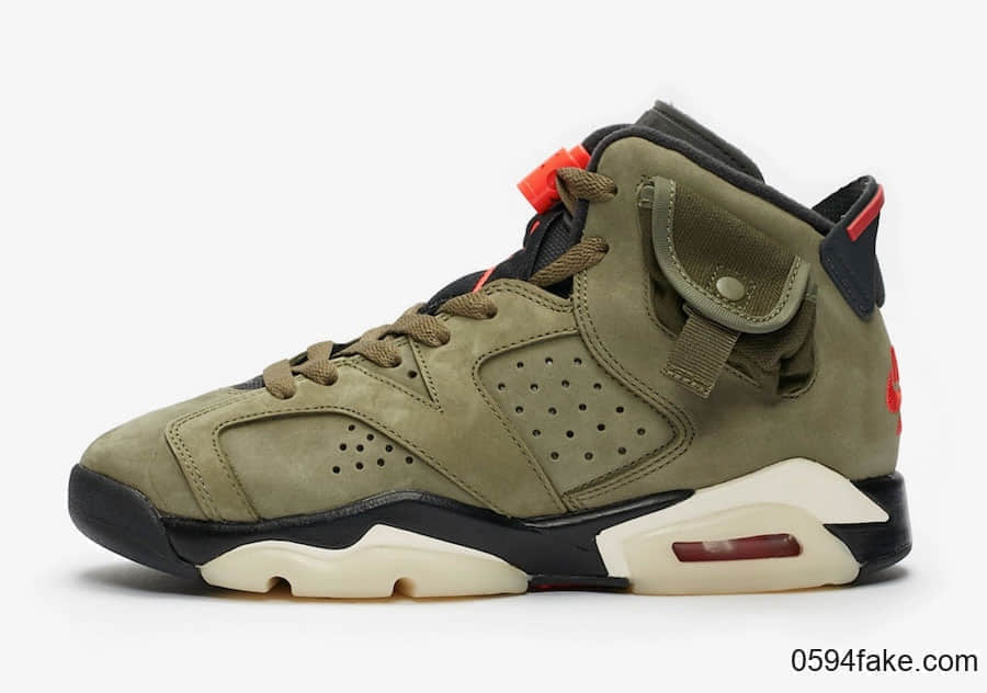 Travis Scott x Air Jordan 6“ Medium Olive”将于10月12日发售!全家族尺码都有!