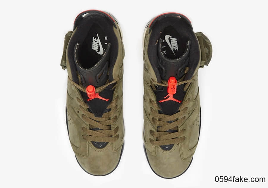 Travis Scott x Air Jordan 6“ Medium Olive”将于10月12日发售!全家族尺码都有!