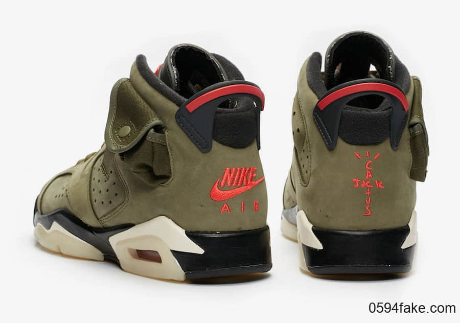 Travis Scott x Air Jordan 6“ Medium Olive”将于10月12日发售!全家族尺码都有!