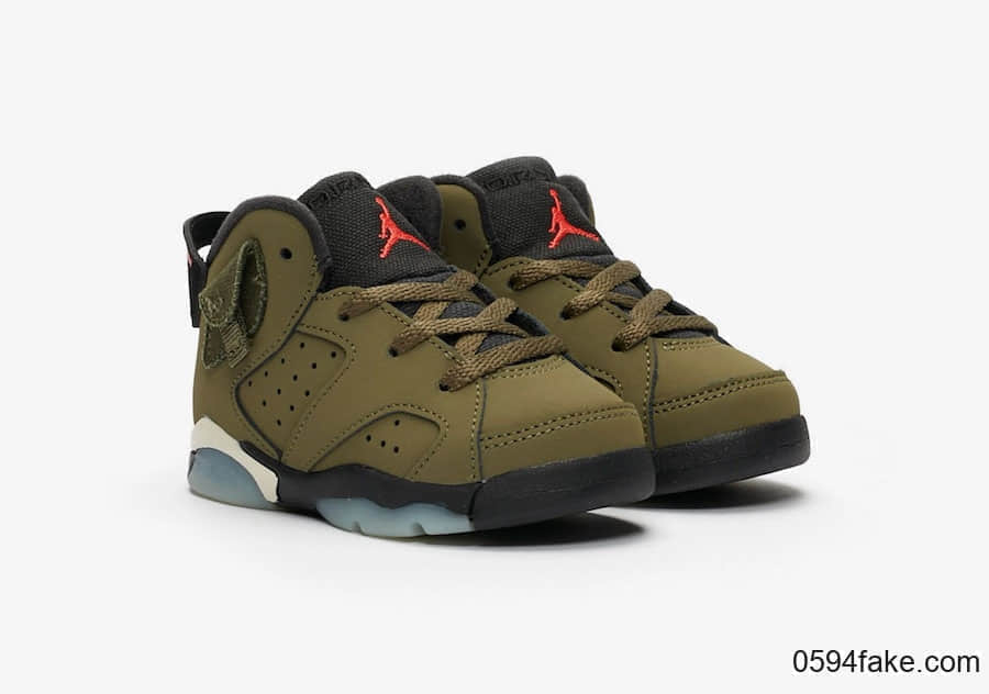 Travis Scott x Air Jordan 6“ Medium Olive”将于10月12日发售!全家族尺码都有!