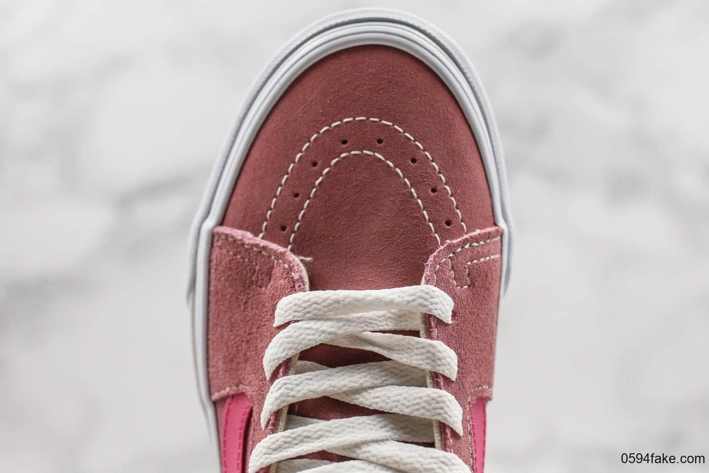 万斯Vans SK8-Mid公司级版本原厂硫化拼色中帮板鞋浅粉小红书爆款男女新款