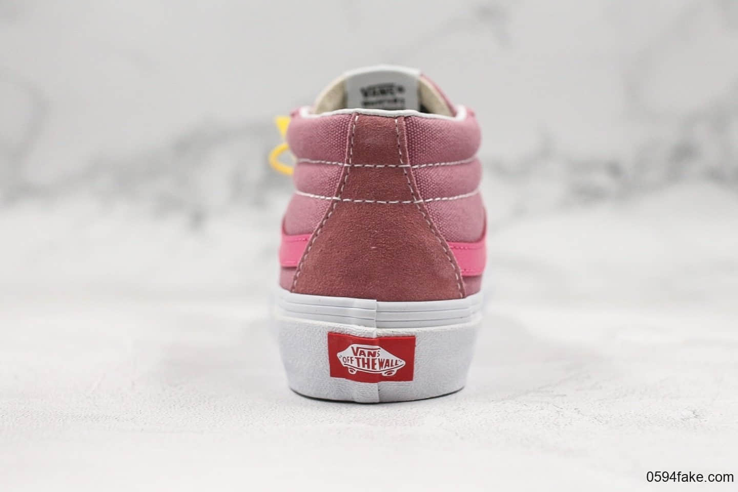 万斯Vans SK8-Mid公司级版本原厂硫化拼色中帮板鞋浅粉小红书爆款男女新款