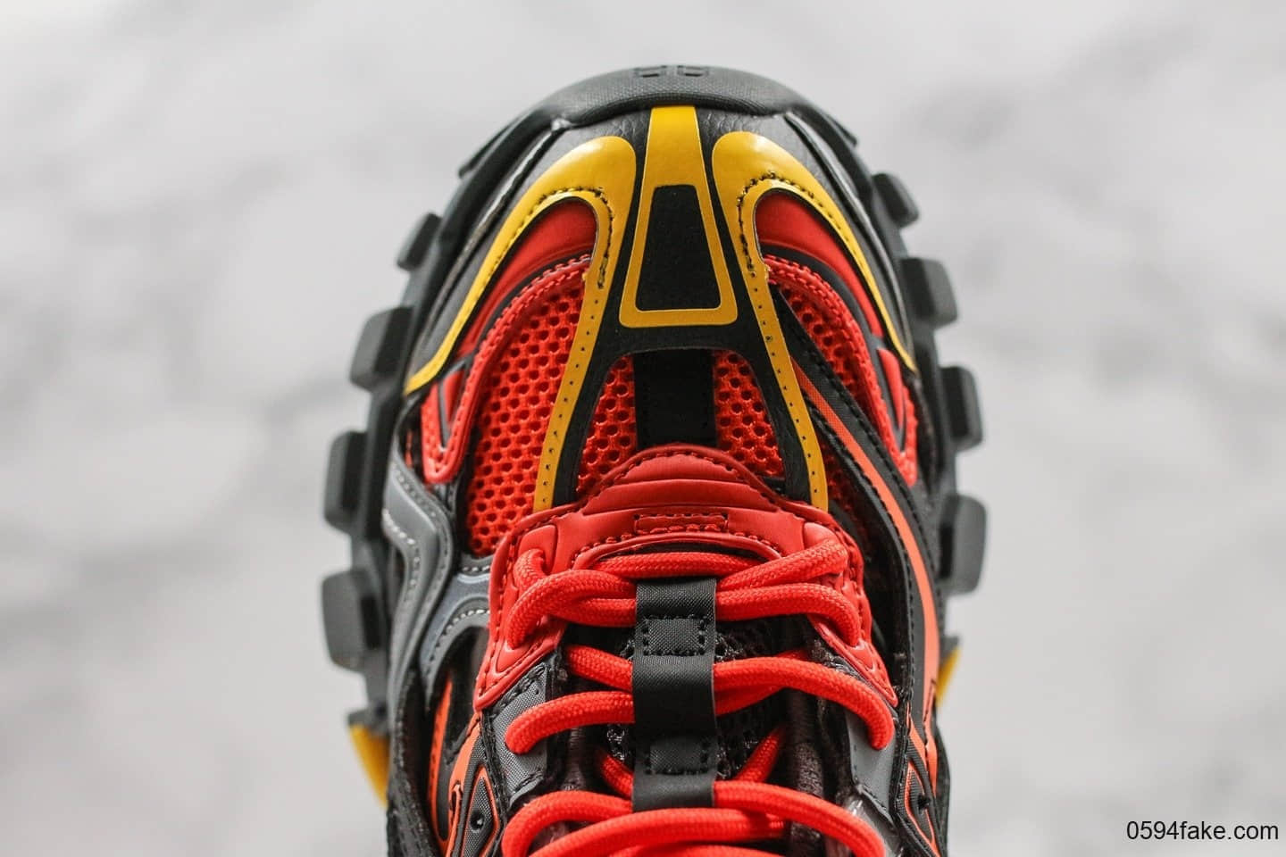 巴黎世家Balenciaga Track 4.0纯原版本第四代黑橙色老爹鞋原档案数据开发