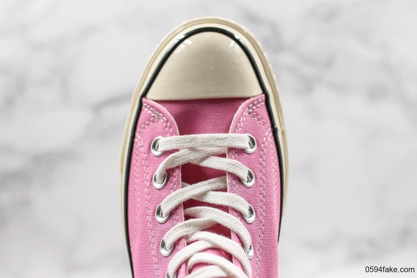 匡威Converse 1970s公司级版本19年第二季度全新鞋楦打造双围条蓝底硫化工艺粉色高帮帆布鞋 货号:164947C