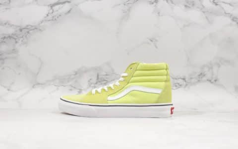 万斯Vans Vault OG SK8-Hi LX公司级版本牛油果荧光绿配色海外限定款原厂硫化 货号:VN0A4BV6C9K