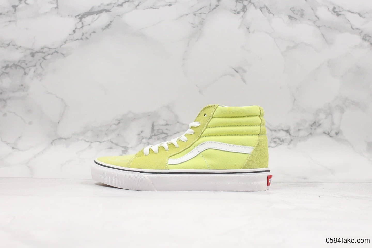 万斯Vans Vault OG SK8-Hi LX公司级版本牛油果荧光绿配色海外限定款原厂硫化 货号:VN0A4BV6C9K