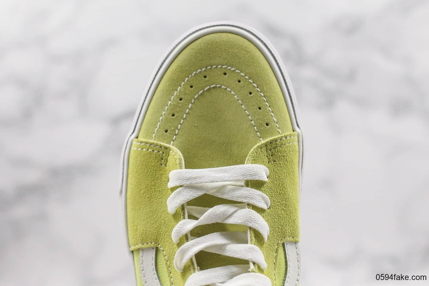 万斯Vans Vault OG SK8-Hi LX公司级版本牛油果荧光绿配色海外限定款原厂硫化 货号:VN0A4BV6C9K