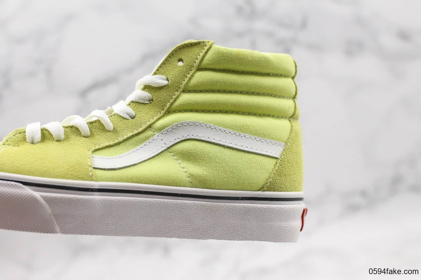 万斯Vans Vault OG SK8-Hi LX公司级版本牛油果荧光绿配色海外限定款原厂硫化 货号:VN0A4BV6C9K