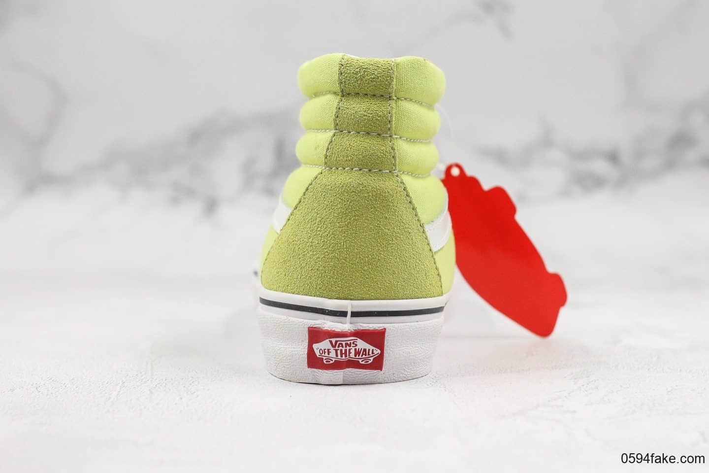 万斯Vans Vault OG SK8-Hi LX公司级版本牛油果荧光绿配色海外限定款原厂硫化 货号:VN0A4BV6C9K