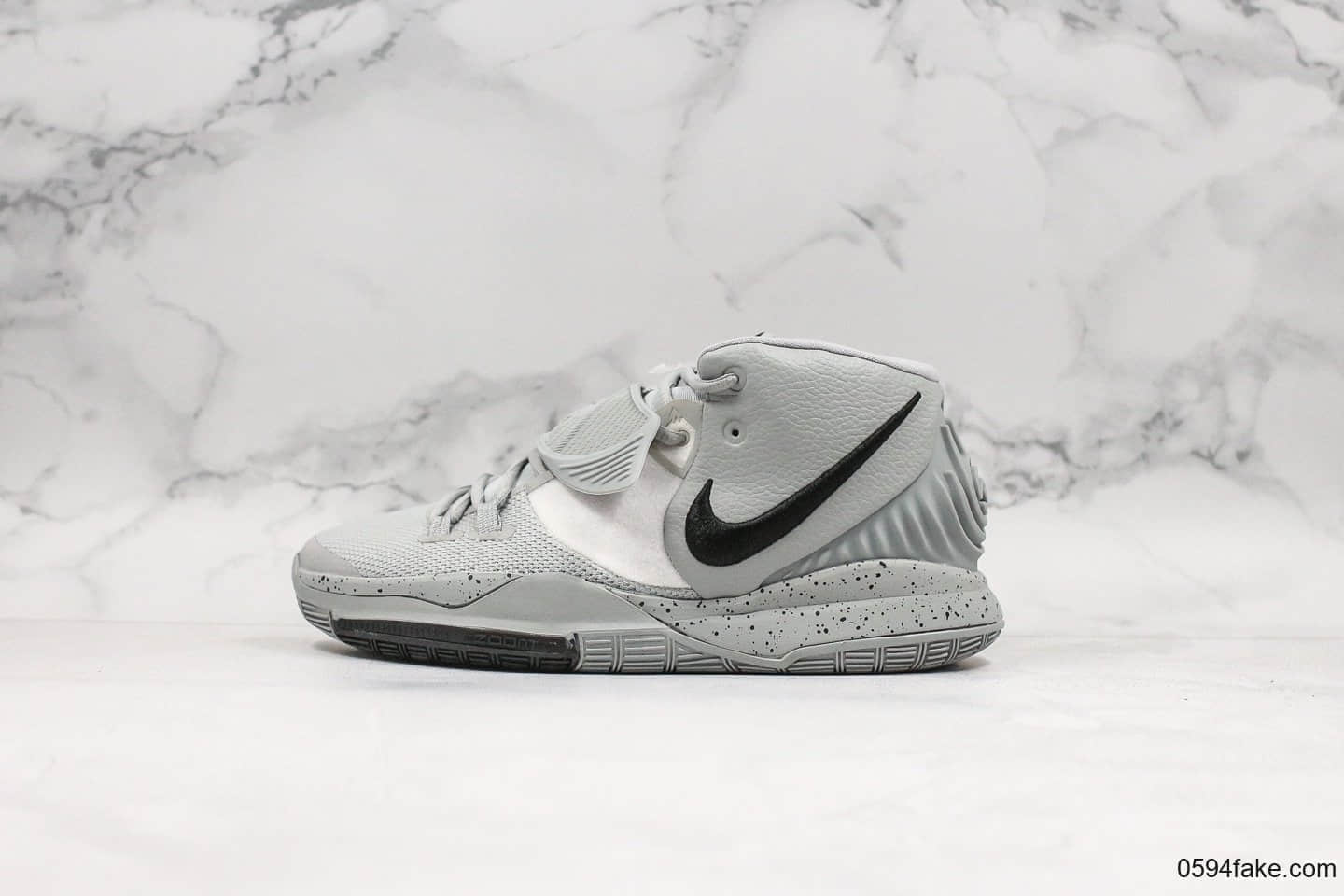耐克Nike Kyrie 6 EP欧文6灰色纯原版本独家私模独家内置RFID防伪芯片内置ZOOM TURBO气垫 货号：BQ9377-101