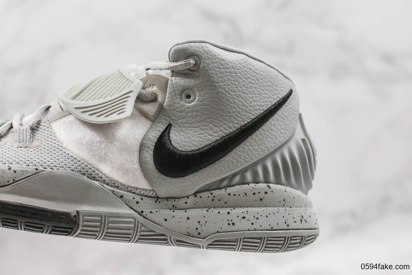 耐克Nike Kyrie 6 EP欧文6灰色纯原版本独家私模独家内置RFID防伪芯片内置ZOOM TURBO气垫 货号：BQ9377-101