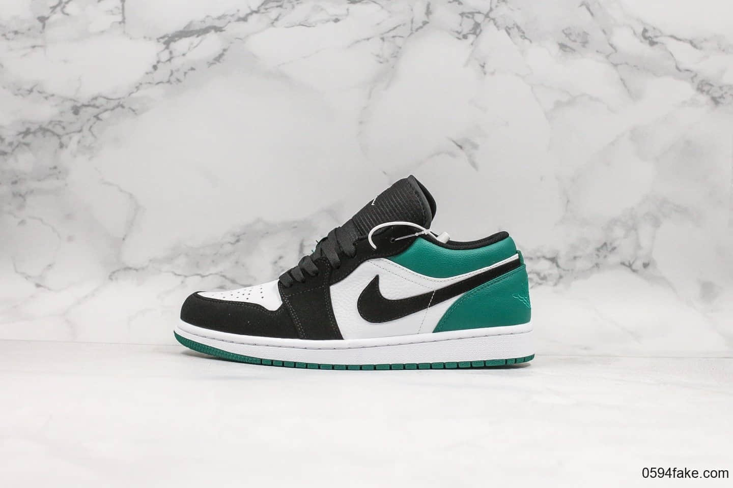 乔丹Air Jordan 1 Low Mystic Green纯原AJ1低帮黑绿脚趾内置sole气垫区别市面通货版本 货号:553558-113