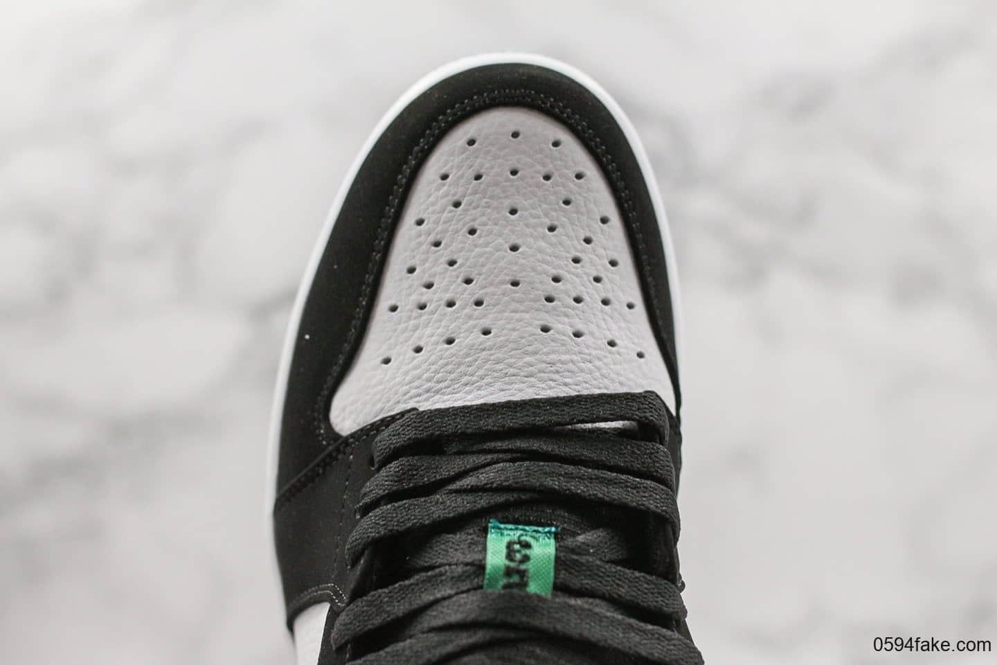 乔丹Air Jordan 1 Low Mystic Green纯原AJ1低帮黑绿脚趾内置sole气垫区别市面通货版本 货号:553558-113