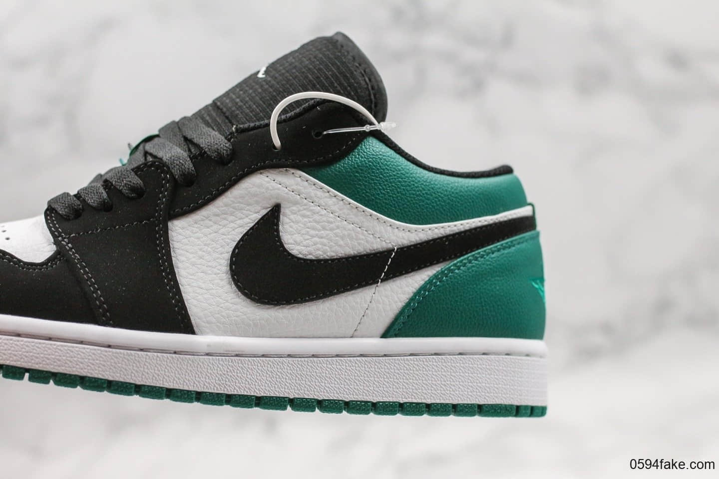 乔丹Air Jordan 1 Low Mystic Green纯原AJ1低帮黑绿脚趾内置sole气垫区别市面通货版本 货号:553558-113