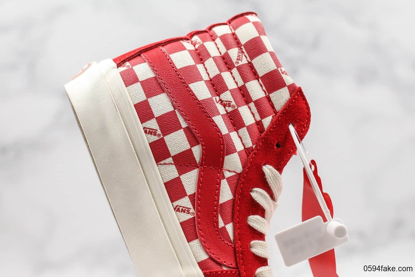 万斯VANS SK8-Hi Style 138 LX Vault公司级版本鸳鸯棋盘红格高帮半月包头硫化板鞋小红书爆款 货号:VN0A3DP9VQC
