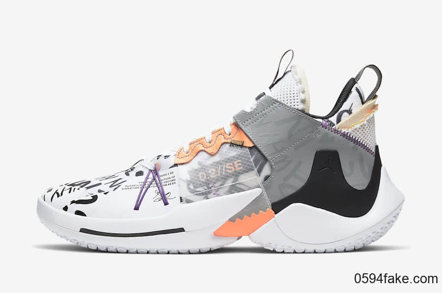 Jordan Why Not Zer0.2 SE全新配色释出官图!涂鸦尽显趣味! 货号:AQ3562-101
