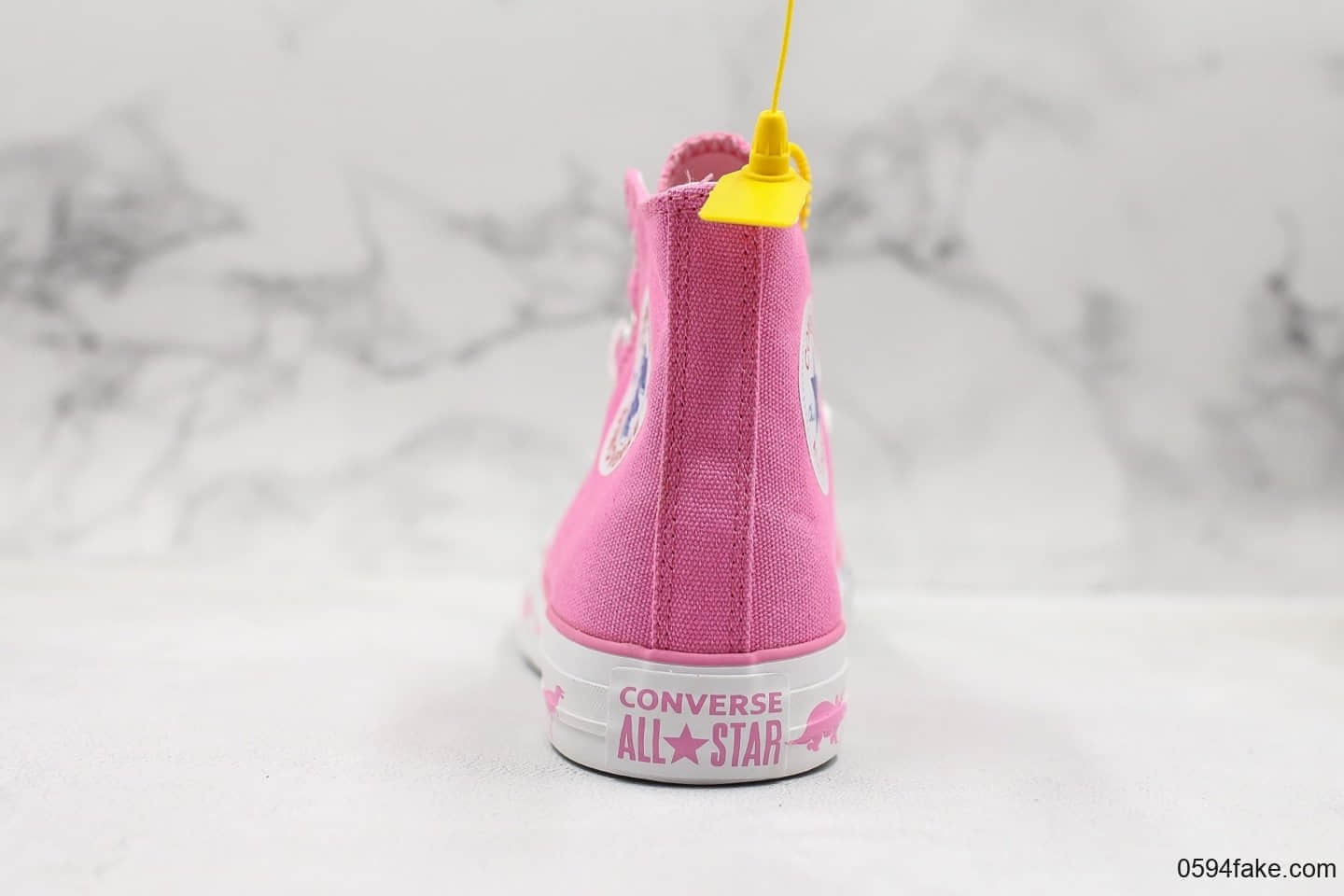匡威Converse all star高帮帆布鞋粉色小恐龙公司级带半码原版恐龙原盒爆款配色