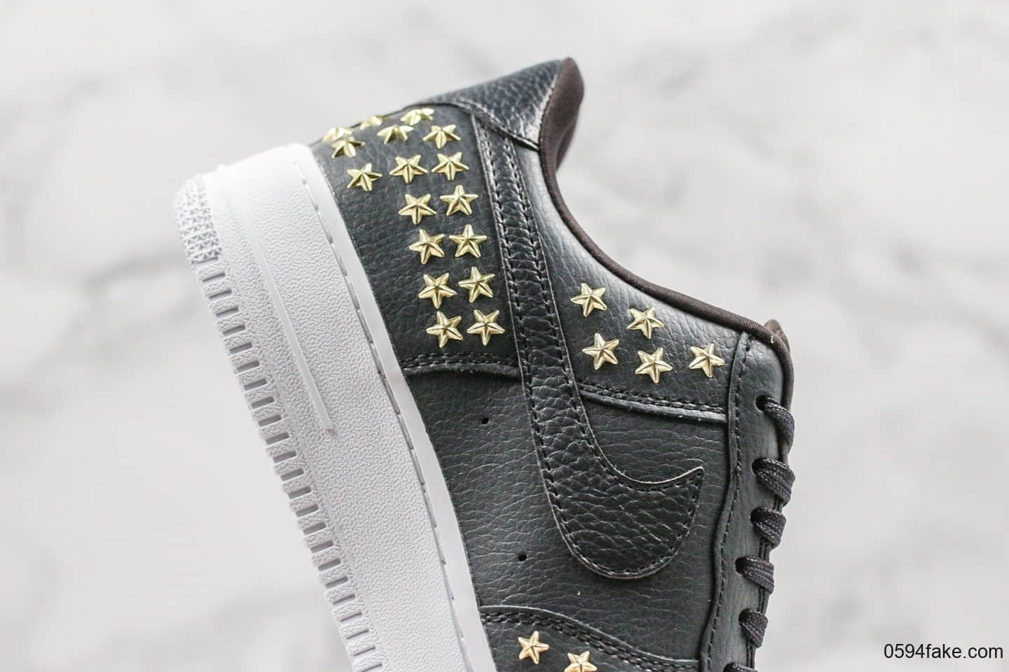 耐克Nike Air Force 1“Stars Pack”空军一号金属铆钉休闲运动板鞋公司级带半码高规格荔枝纹皮革 货号:AR0639-100