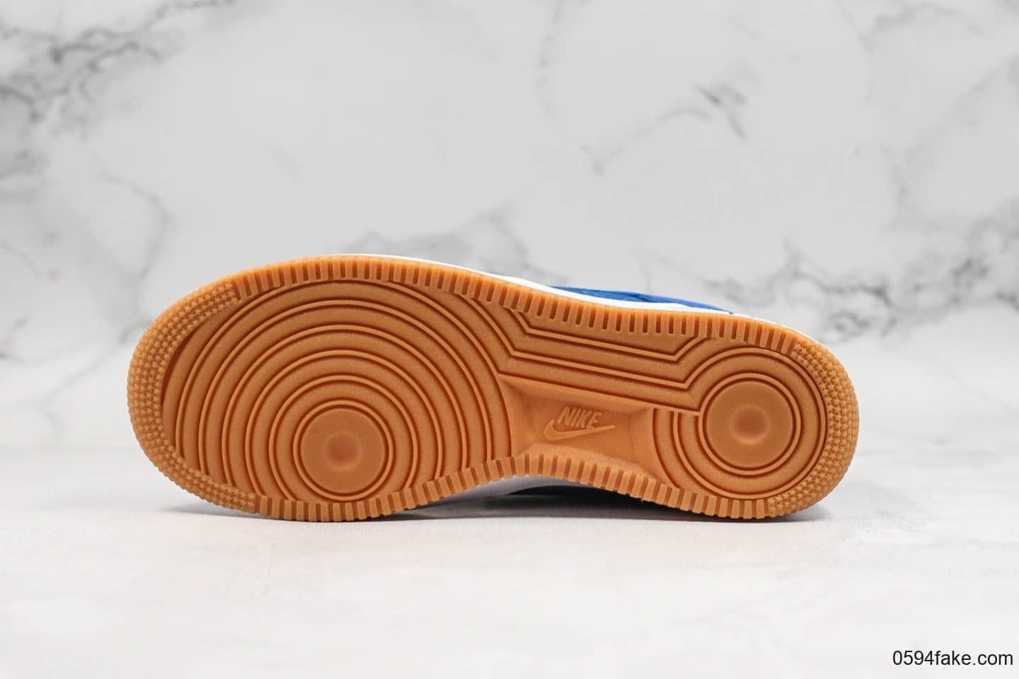 耐克CLOT x Nike Air Force 1陈冠希主理品牌联名空军一号蓝丝绸公司级带半码原装夜光水晶外底 货号：AO9286-400