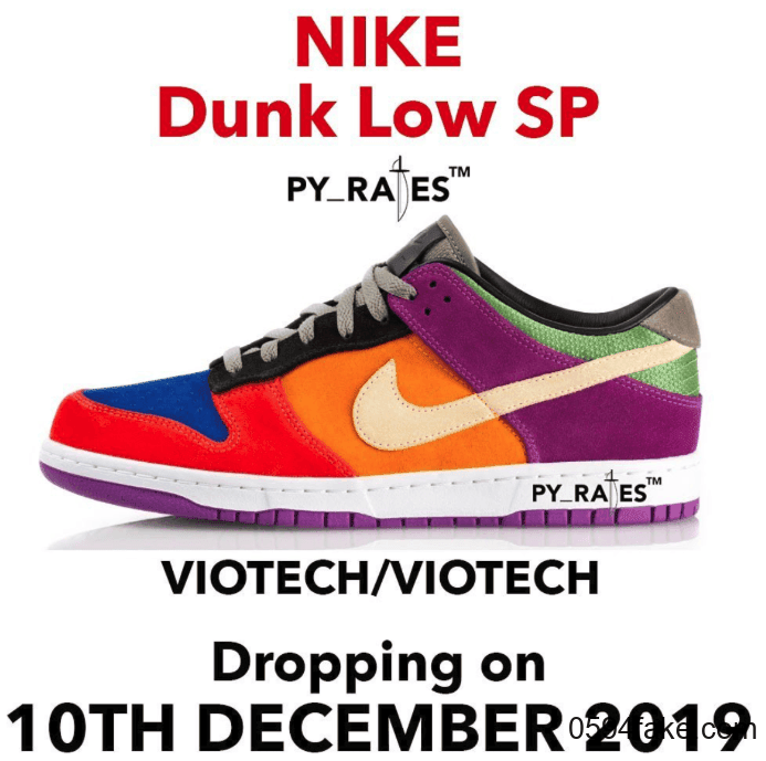 治愈彩虹配色!Nike Dunk Low“Viotech”将于12月10日发售! 货号:CT5050-500