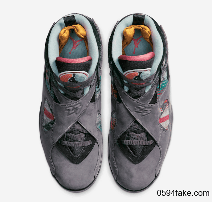 特色民族图腾印花!Air Jordan 8 N7 Pendleton释出官图! 货号:CQ9601-001