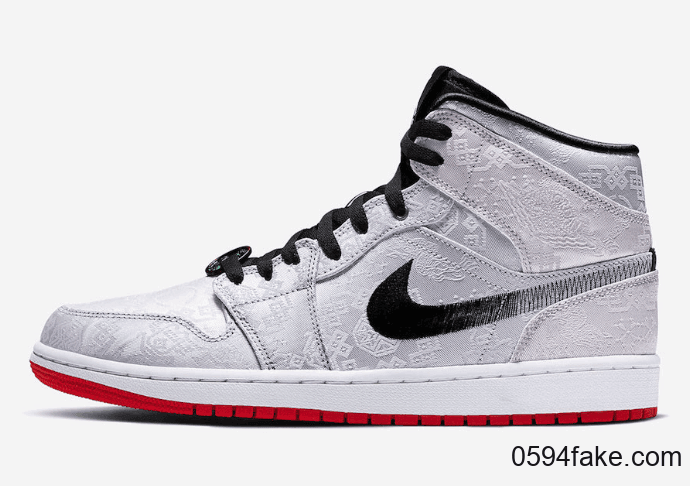 这个“白丝绸”我爱了!CLOT x Air Jordan 1 Mid“ Fearless”释出官图! 货号:CU2804-100