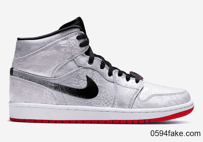 这个“白丝绸”我爱了!CLOT x Air Jordan 1 Mid“ Fearless”释出官图! 货号:CU2804-100