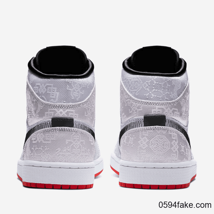 这个“白丝绸”我爱了!CLOT x Air Jordan 1 Mid“ Fearless”释出官图! 货号:CU2804-100