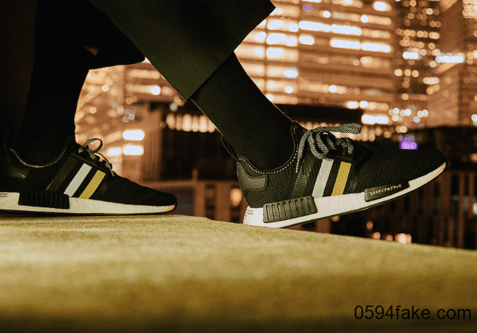 经典黑金配色!Shoe Palace x adidas NMD R1现已发售! 货号:EH2749