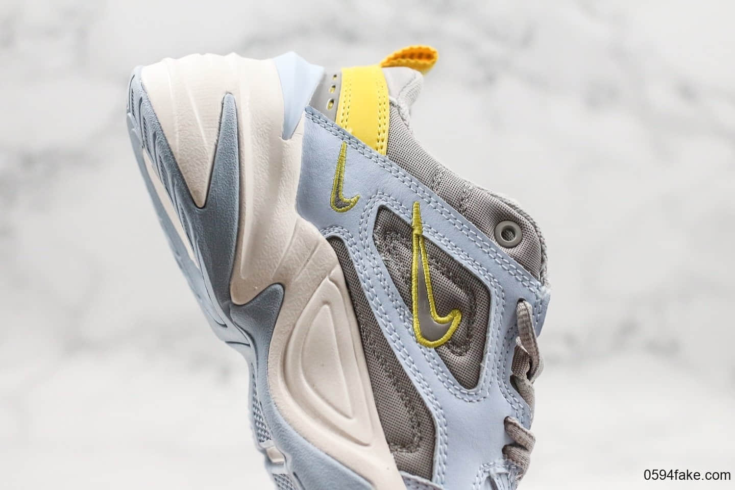 耐克Nike M2K Tekno 'Pink Foam纯原版本灰浅蓝m2k老爹鞋青岛原厂发泡技术愿档案数据开发 货号:AO3108-403