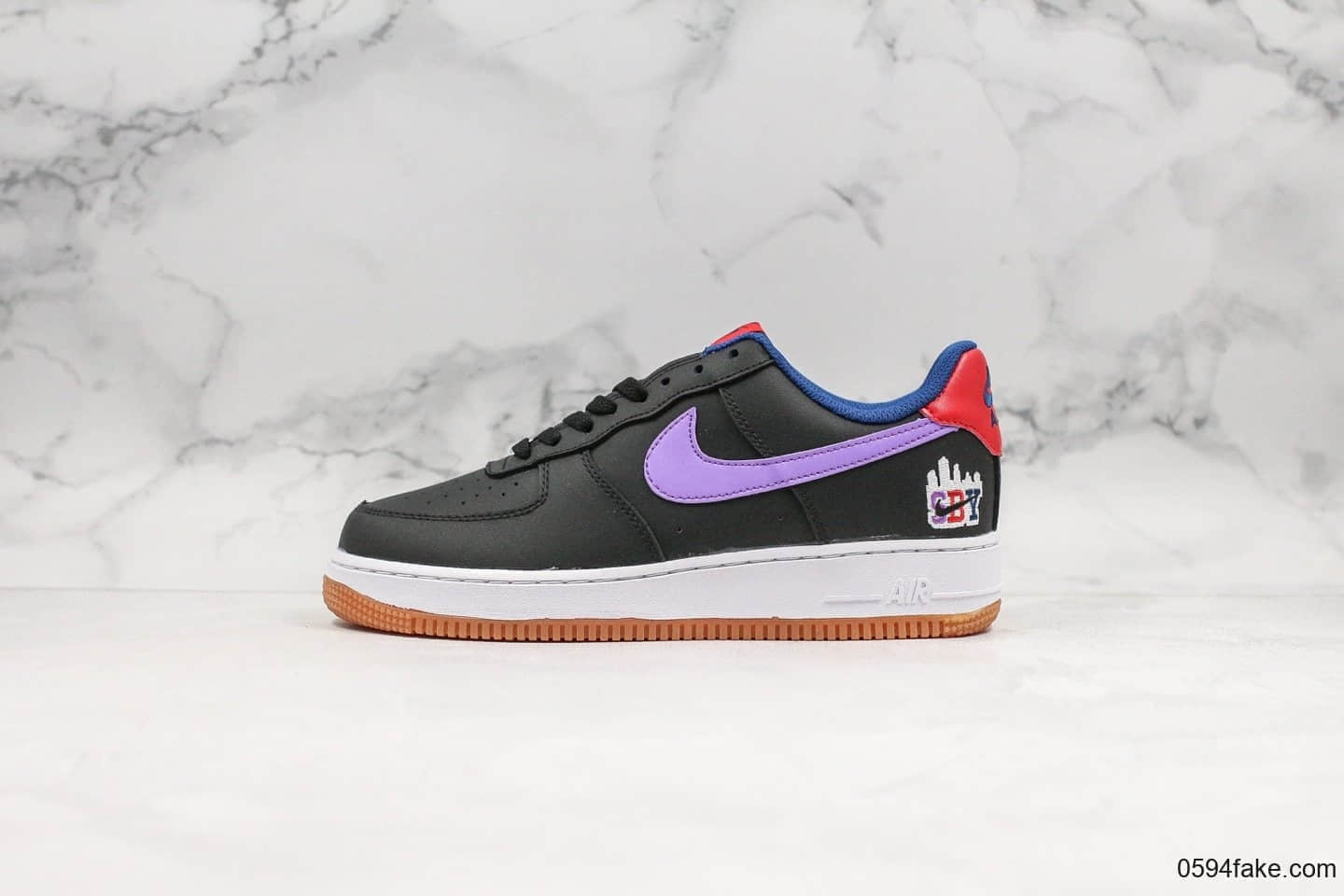 耐克Nike Air Force 1 ’07 LE Shibuya公司级版本涩谷限定配色空军一号葡萄色内置气垫原楦头原纸板打造 货号:CQ7506-084