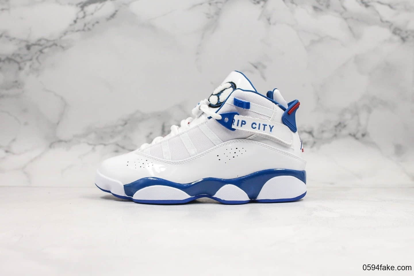 乔丹Air Jordan 6 RIngs纯原版本六冠王AJ6蓝白配色内置原厂纤维碳板中底原装猫眼实战篮球鞋 货号:322992-051