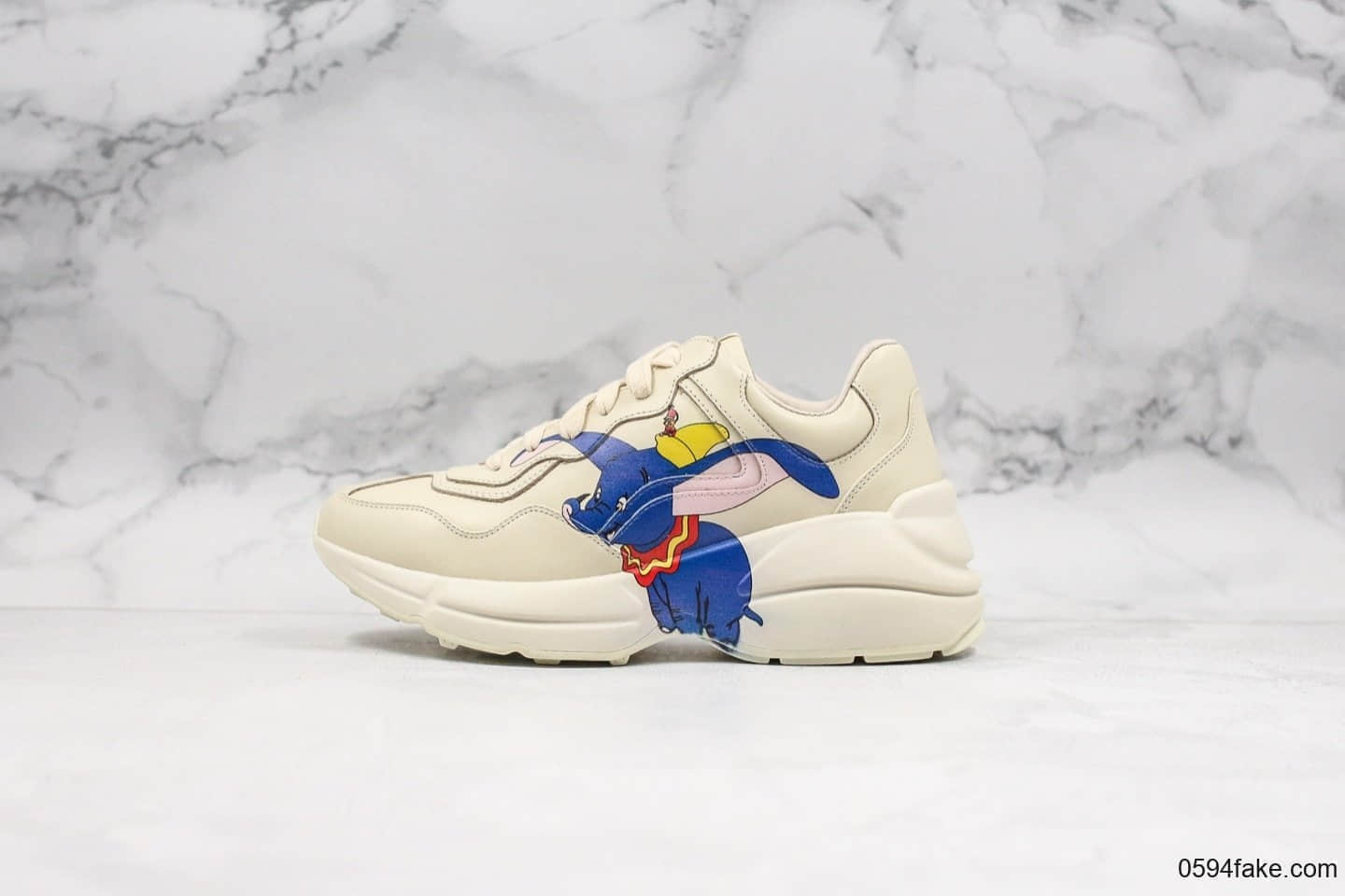 古驰Gucci Rhyton Vintage Trainer Sneaker莞产顶级纯原版本古驰老爹鞋小飞象配色原鞋开模原档案数据开发全套配件