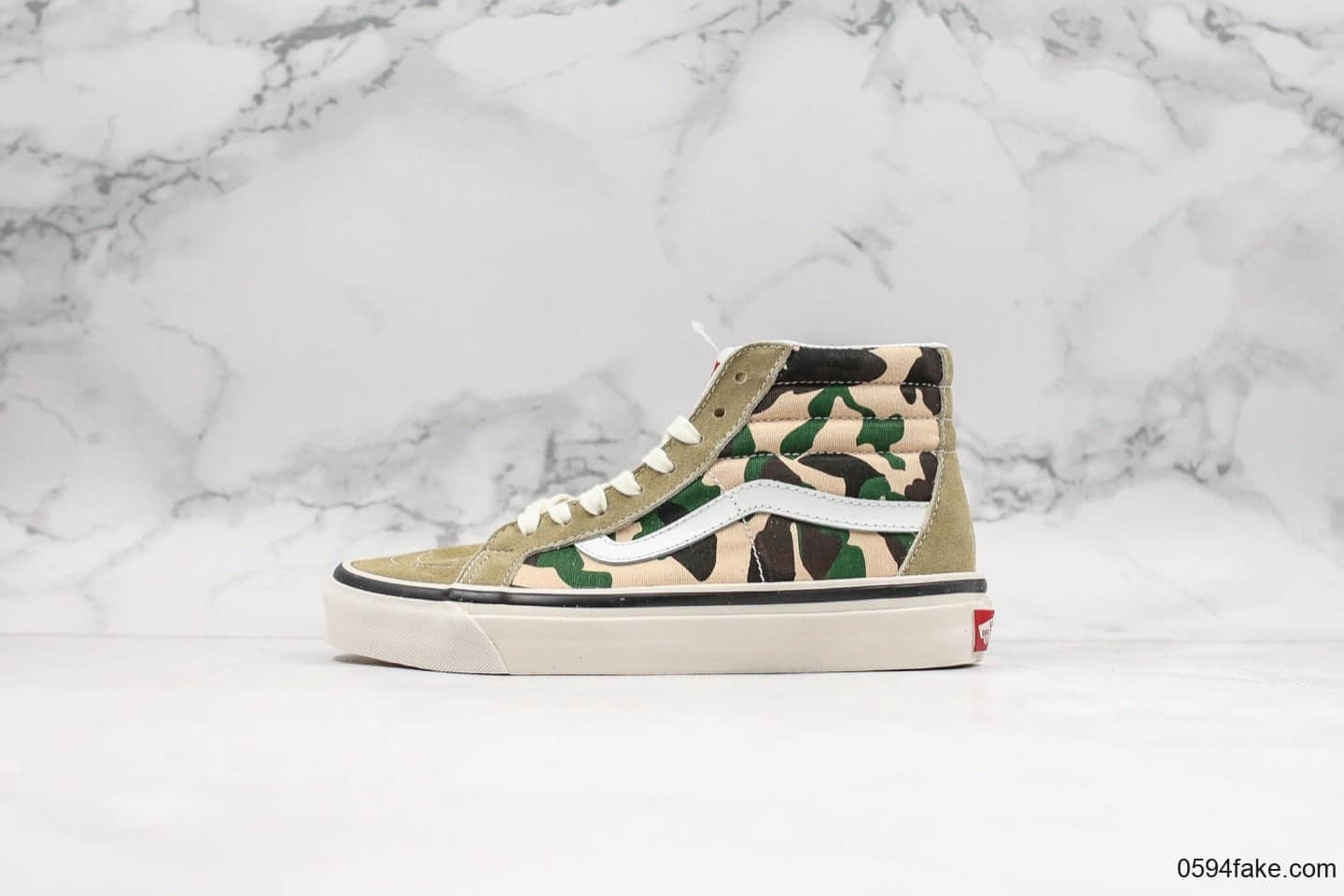 万斯Vans Sk8-Hi Cordura White Asparagus Camo公司级版本高帮硫化板鞋迷彩军工配色2019全新DT大田版本 货号:VN0A4BV6VZK1