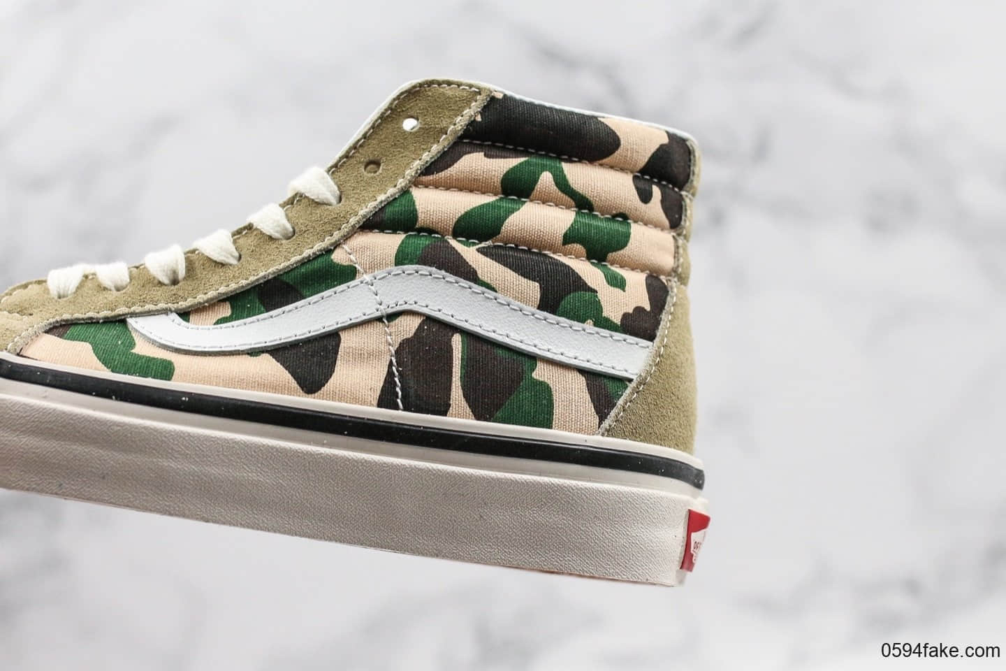 万斯Vans Sk8-Hi Cordura White Asparagus Camo公司级版本高帮硫化板鞋迷彩军工配色2019全新DT大田版本 货号:VN0A4BV6VZK1