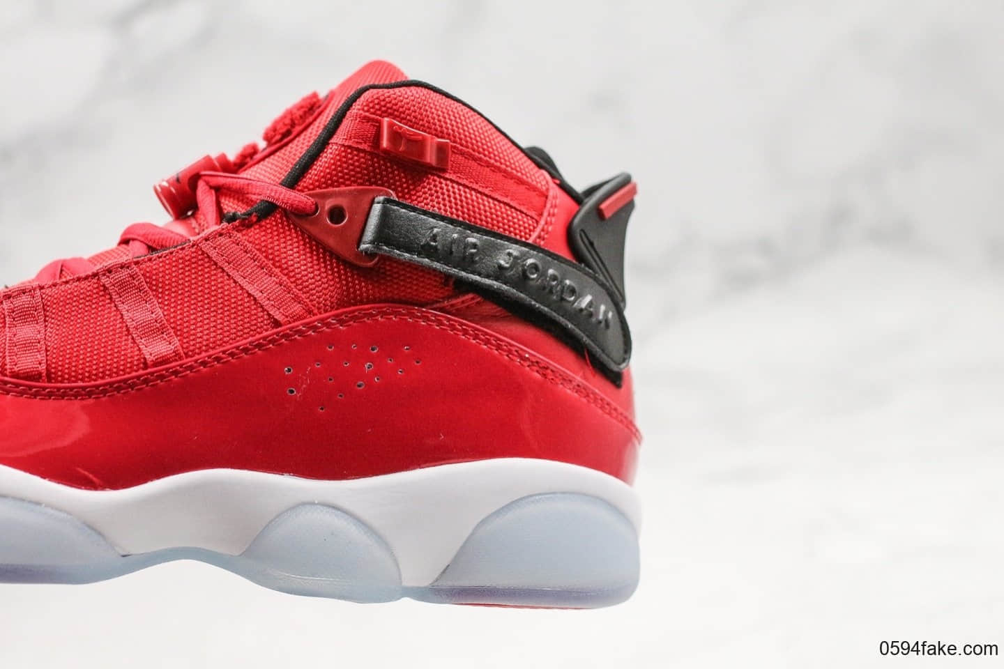 乔丹Air Jordan 6 RIngs纯原版本六冠王中国红配色AJ6原厂碳纤维中底原装真猫眼原盒原标 货号:322992-601