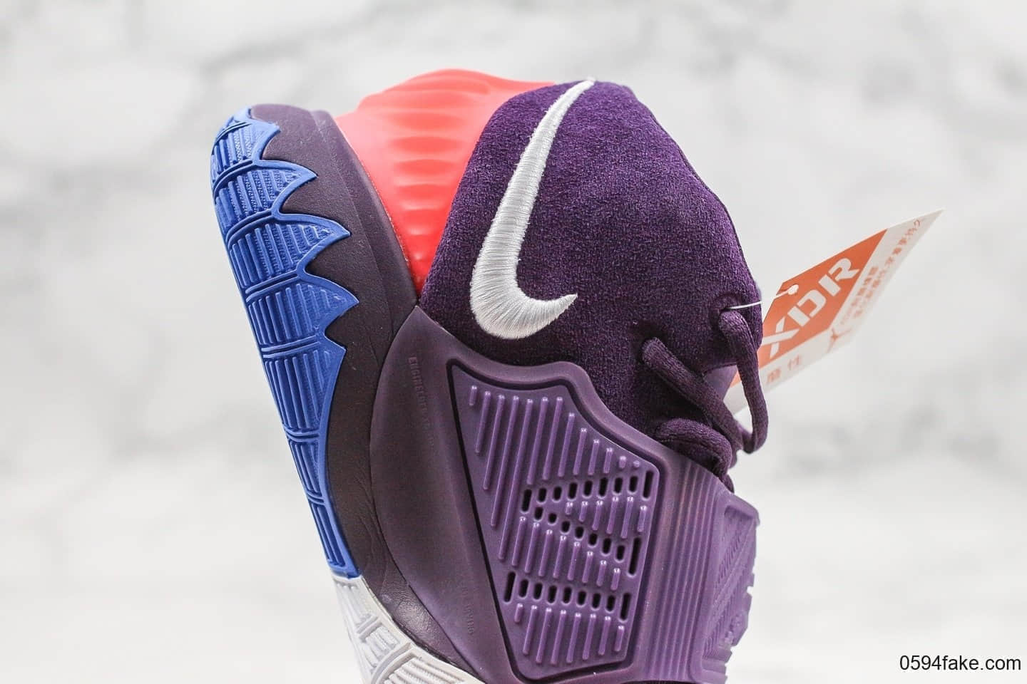 耐克Nike Kyrie 6 Grand Purple纯原版本欧文6代黑紫色内置气垫麂皮材质原档数据采集原厂Ortholite 欧斯莱缓震鞋垫 货号:BQ4630-500