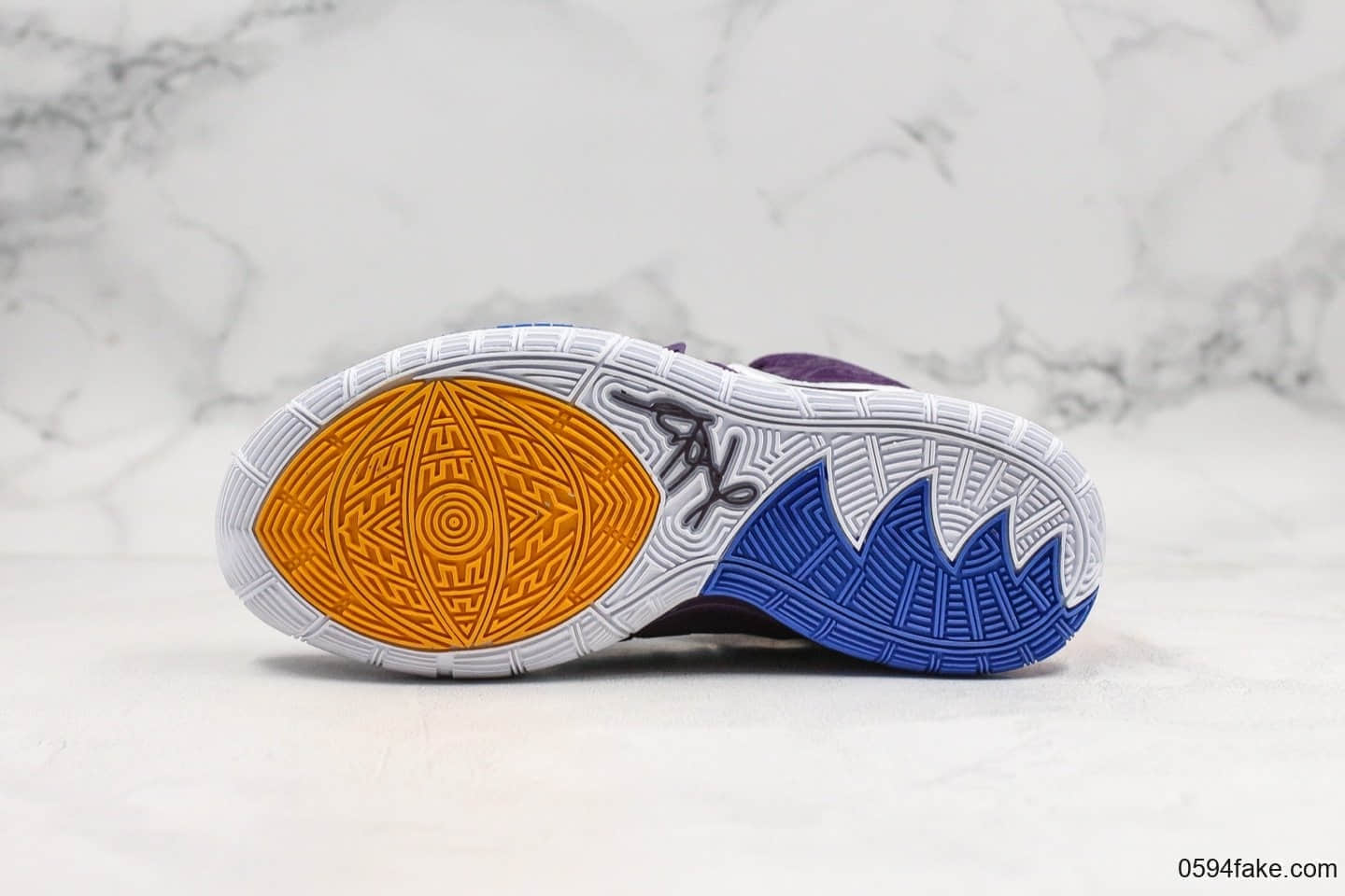 耐克Nike Kyrie 6 Grand Purple纯原版本欧文6代黑紫色内置气垫麂皮材质原档数据采集原厂Ortholite 欧斯莱缓震鞋垫 货号:BQ4630-500