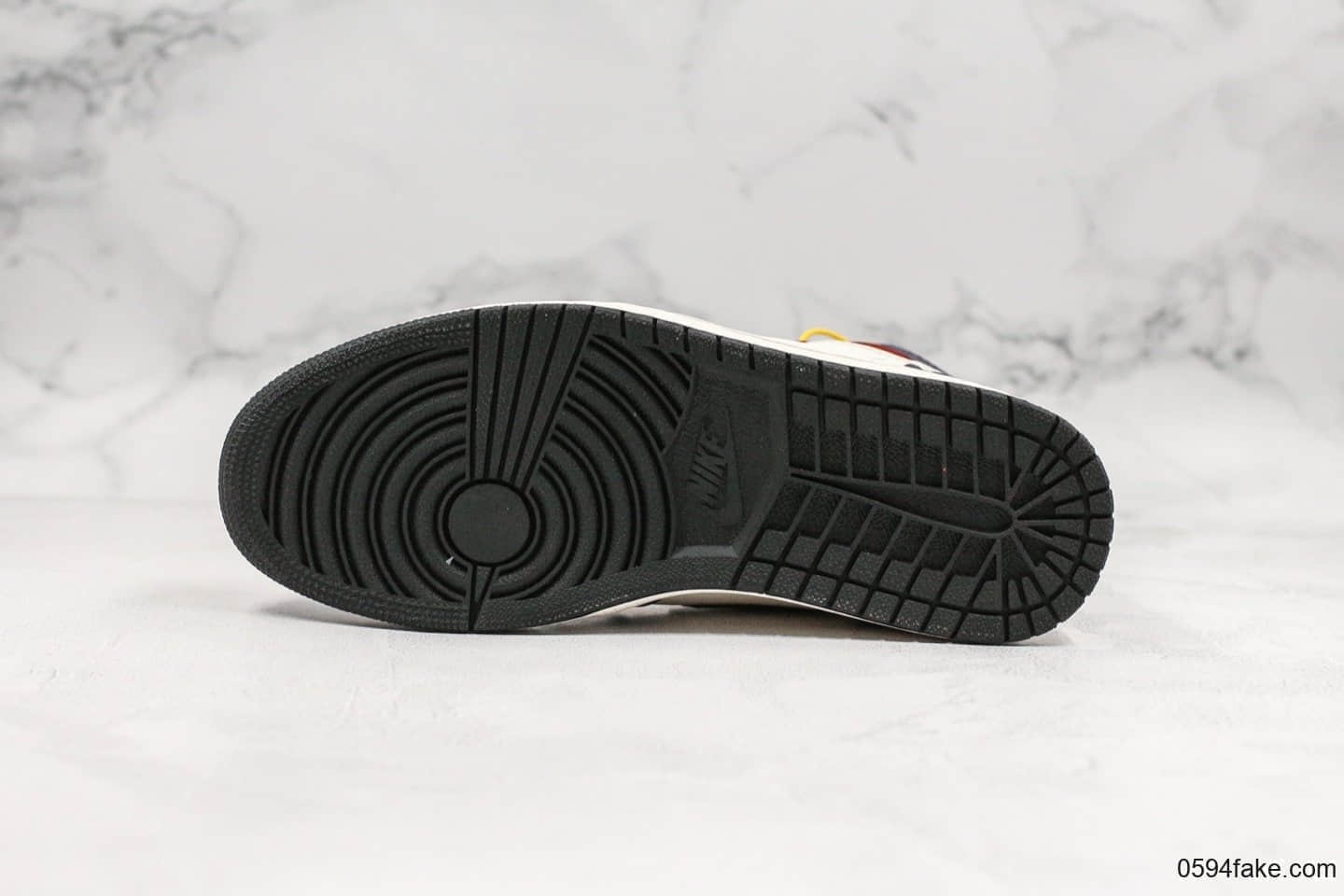 耐克Nike SB x AirJordan1 High OG Court Purple联名款乔1刮刮乐湖人黄紫配色原厂客供皮料原盒原标原鞋开模完美后跟定形 货号:CD6578-507