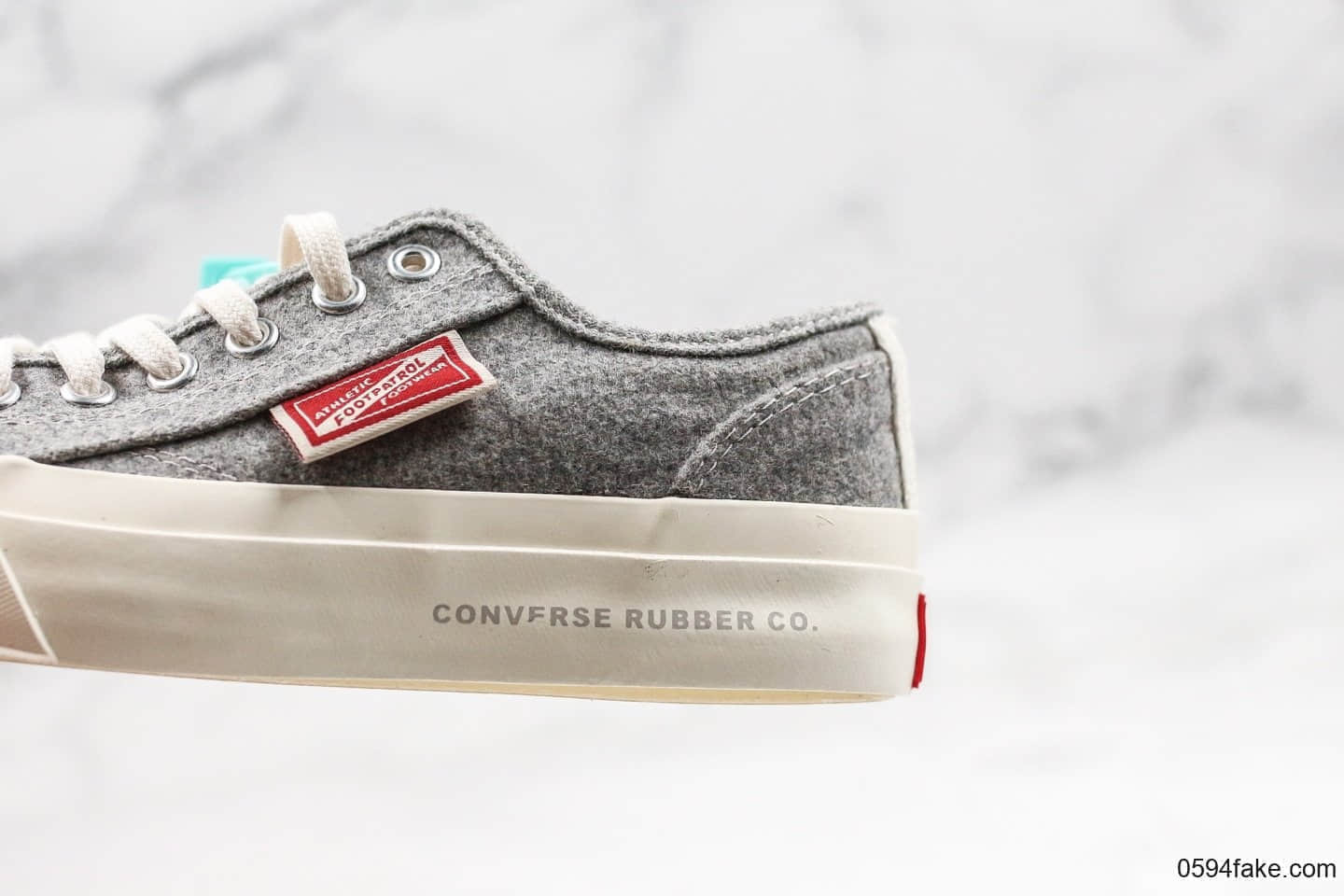 匡威Foot Patrol x Converse Chuck Taylor 1970 High'Natural联名款公司级版本开口笑灰色新款原厂硫化工艺正确硅蓝中底低帮板鞋 货号:165492C