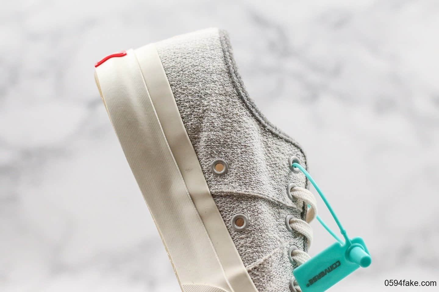 匡威Foot Patrol x Converse Chuck Taylor 1970 High'Natural联名款公司级版本开口笑灰色新款原厂硫化工艺正确硅蓝中底低帮板鞋 货号:165492C