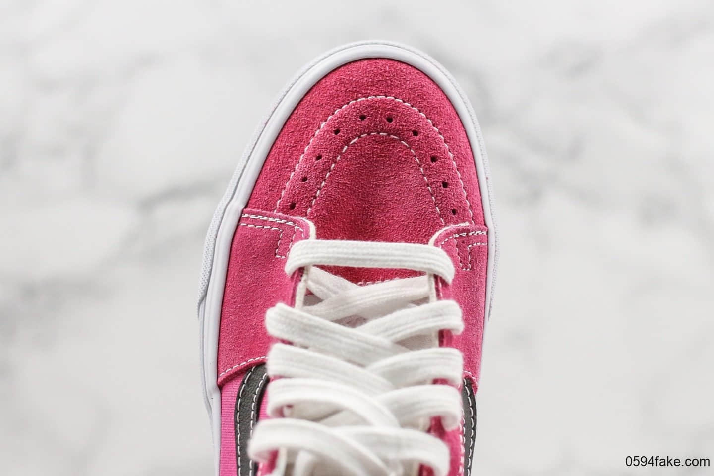 万斯Vans Sk8-Mid中帮板鞋玫红色公司级版本小红书爆款权志龙粉色复古运动系列新款原厂硫化大底