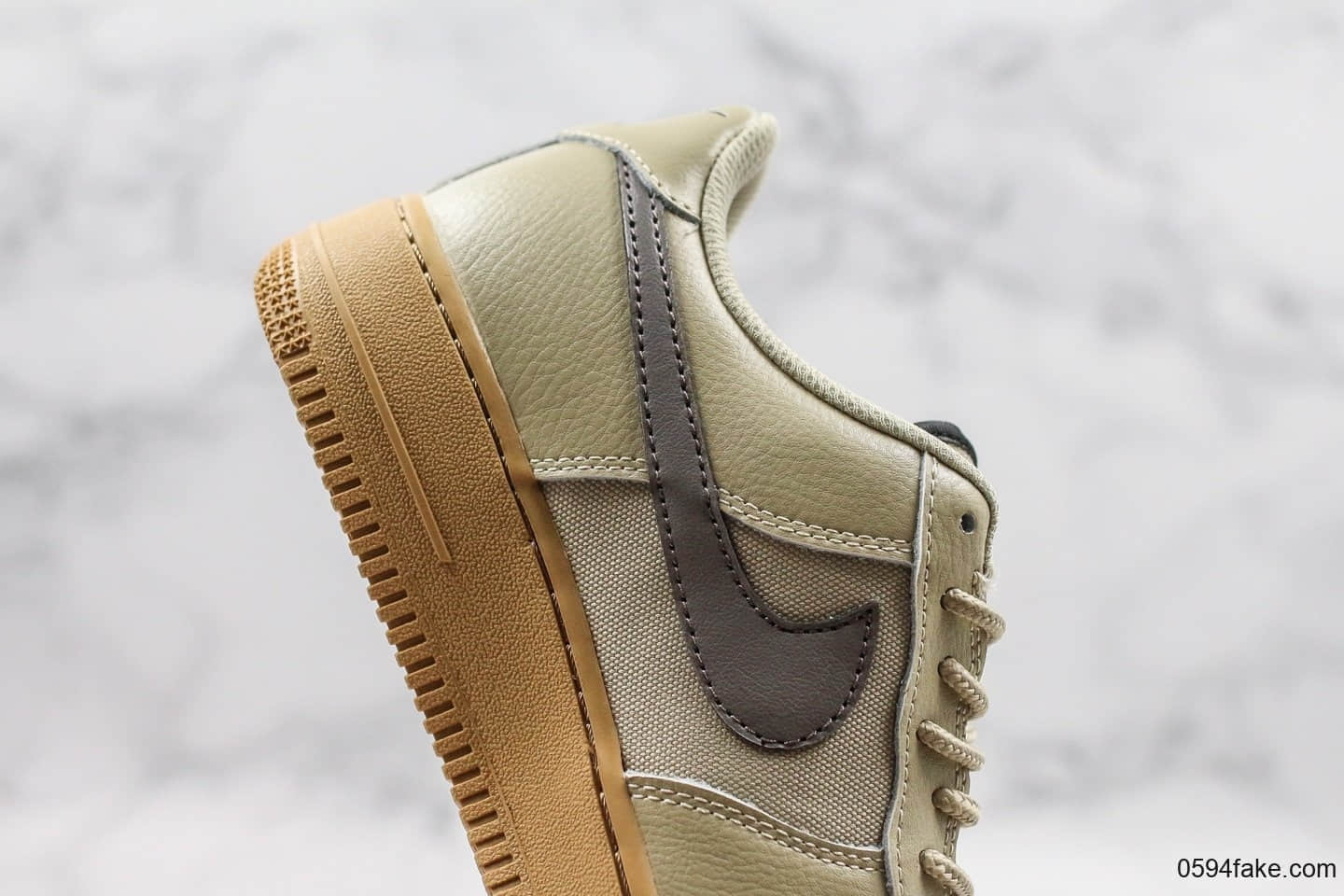 耐克Nike Air Force 1 07 LV8纯原版本低帮空军一号GORE-TEX橄榄绿内置气垫原盒配件中底钢印俱全 货号:CK2630-100