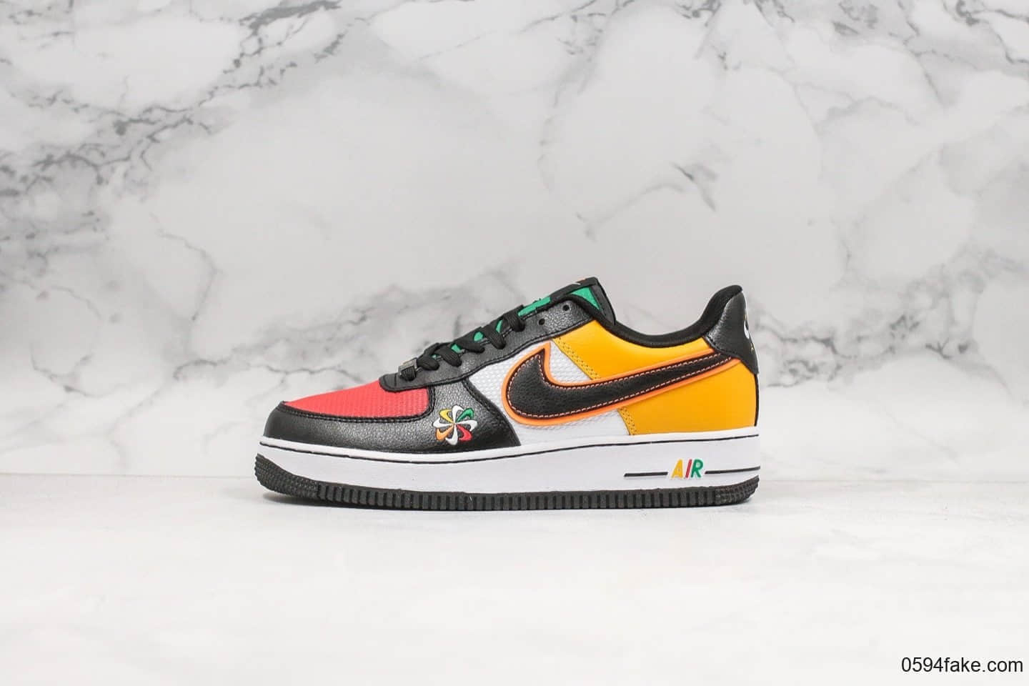 耐克Nike Air Force 1 Low Big windmill justdoti纯原版本大风车彩虹配色原厂内置气垫一比一原鞋开模低帮空军一号时尚板鞋 货号:CK9282-100