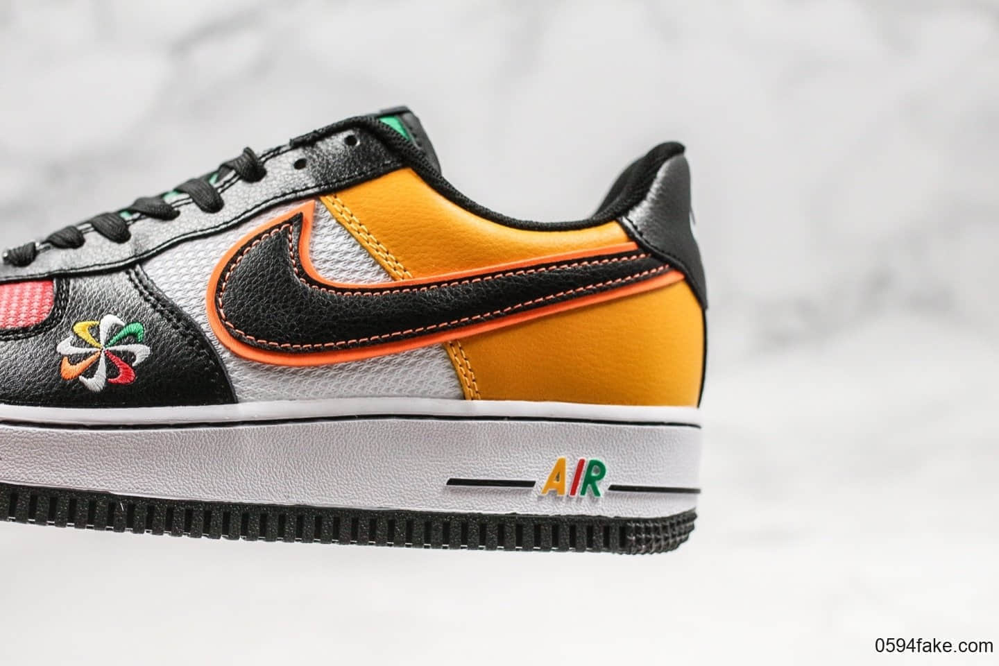 耐克Nike Air Force 1 Low Big windmill justdoti纯原版本大风车彩虹配色原厂内置气垫一比一原鞋开模低帮空军一号时尚板鞋 货号:CK9282-100