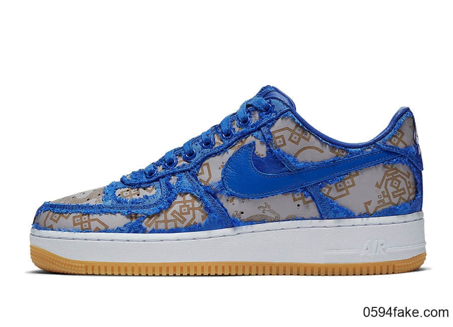 蓝丝绸 CLOT x Air Force 1 Low刮开鞋面曝光!后天发售! 货号:CJ5290-400