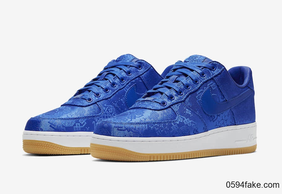 蓝丝绸 CLOT x Air Force 1 Low刮开鞋面曝光!后天发售! 货号:CJ5290-400